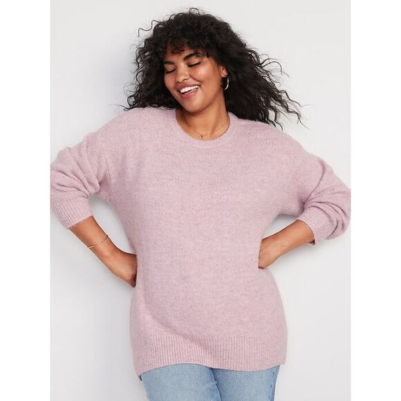 Old Navy Sweaters - Cozy Plush Yarn Cocoon Sweater XL Slub recycled material lavander purple old nav